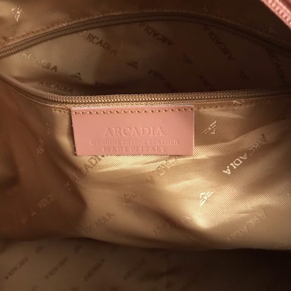 Arcadia Pink Genuine Patent Leather Duffle Bag - Picture 7 of 8
